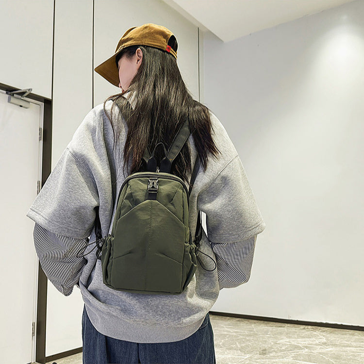 致青春 | 男士休閒雙肩包簡約多功能百搭質感背包大容量通勤出行胸包「328-124」25.04-4