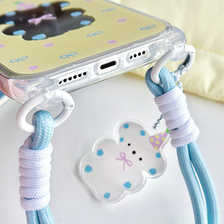 手機殼|蘋果15promax卡通手機殼iPhone14pro適用12掛繩鏡面殼13「WL0047」24.07