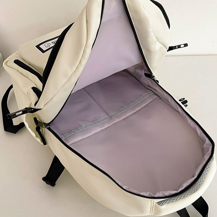 致青春|書包男大學生純色輕便大容量雙肩包多層國高中學生雙肩背包女 「9028-134」25.09-4