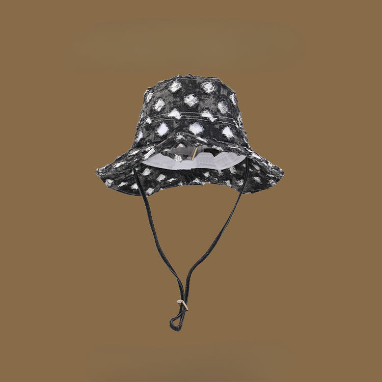 流行帽子|個性水洗破洞牛仔漁夫帽女夏季防曬遮陽帽韓版復古百搭戶外登山帽「C4967」25.03-2
