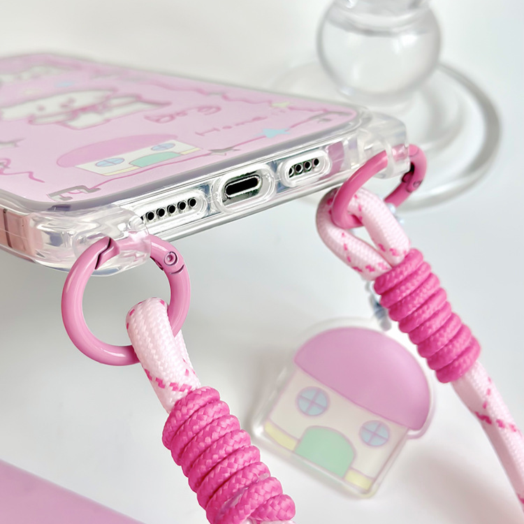 手機殼|蘋果13手機殼iPhone15pro適用12/13promax卡通11掛繩鏡面殼「WL0052」24.07