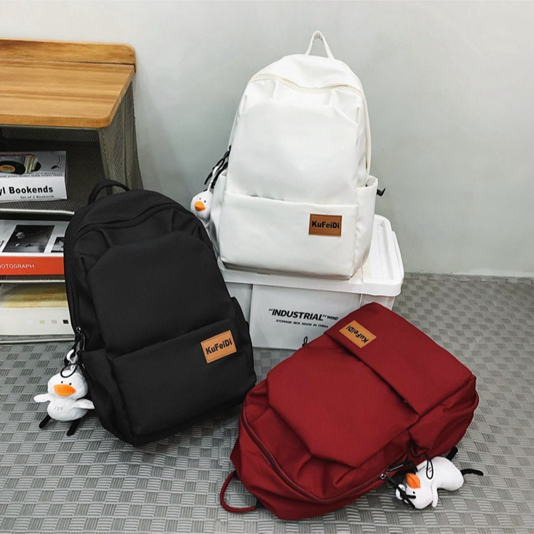 致青春|森系新款純色大容量男女初高中大學生電腦旅行雙肩背包「9023-130」25.09-4