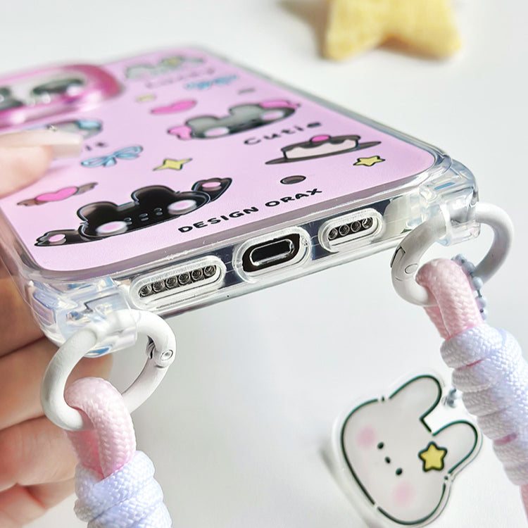 手機殼|蘋果15promax手機殼適用12掛繩鏡面殼13卡通iPhone14pro批發「WM0507」24.07