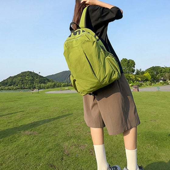 致青春|簡約百搭雙肩包輕便休閒旅行大容量戶外背包初高中生學生書包「125-130」25.07-5