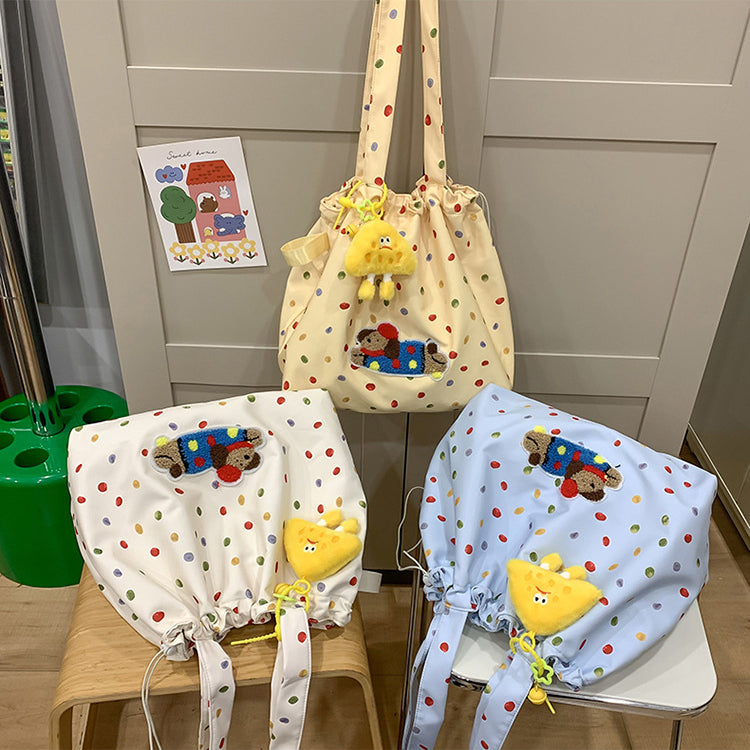 致青春|臘腸狗包包女2024新款學院風簡約單肩包休閒大容量高顏值托特包「231-121」24.12-1