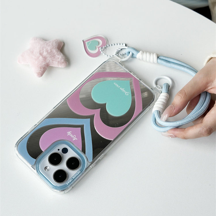 手機殼|15手機殼蘋果殼夏天13promax適用12/11掛繩鏡面殼iPhone14pro「WM0530」24.07