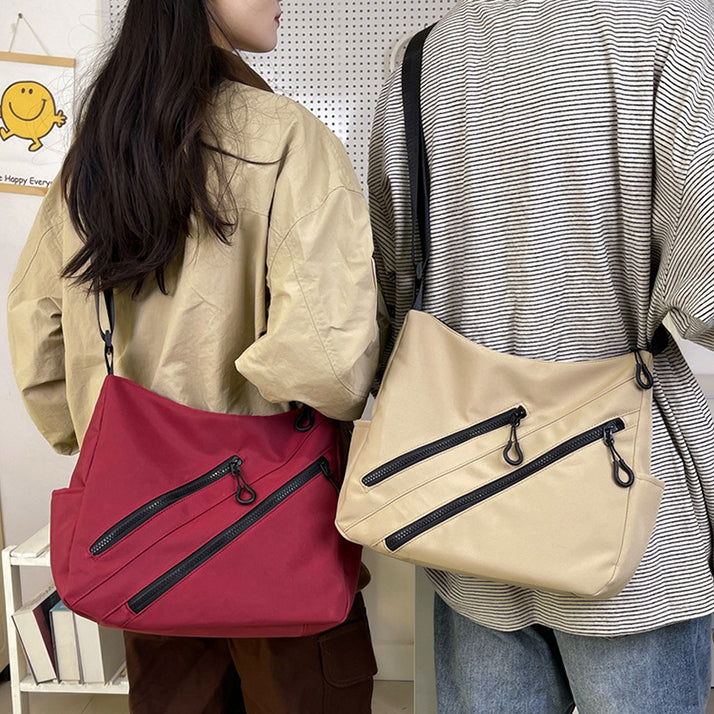 致青春|休閒托特包跨境大容量簡約純色斜背包輕便百搭質感多隔層單肩包「914-119」25.02-3