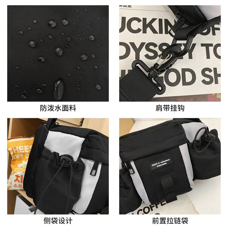 致青春|運動工裝多口袋尼龍包潮流時尚百搭單肩包休閒旅遊出差通勤斜挎包「7009-126」24.05-2