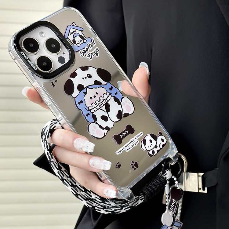 手機殼|蘋果15手機殼iPhone14pro適用12/11掛繩鏡面殼13promax「LR0848」24.07