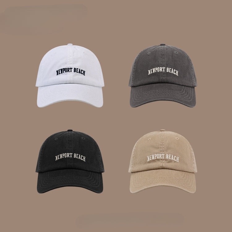 流行帽子|字母刺繡帽子女戶外百搭休閒鴨舌帽美式潮牌顯臉小遮陽棒球帽男潮「C2529QC」25.08-1