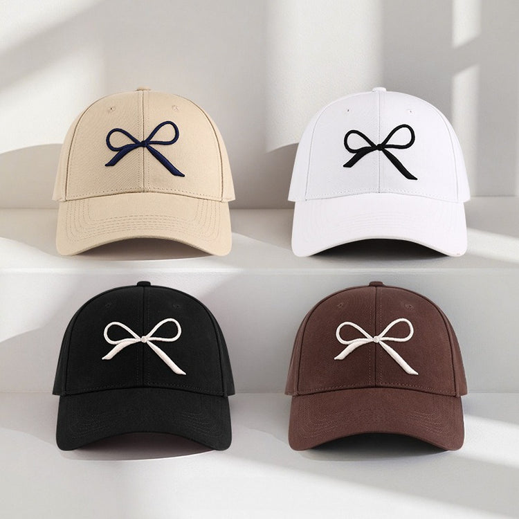 流行帽子|ins韓版蝴蝶結硬頂帽子女 時尚百搭棒球帽戶外休閒顯臉小鴨舌帽潮「C3831」25.09-3
