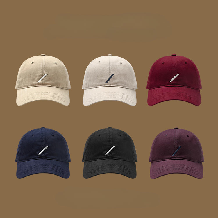 流行帽子|帽子女鴨舌帽斜線休閒棒球帽春夏簡約顯臉小遮陽棒球帽防曬太陽帽「C5005」25.02-2