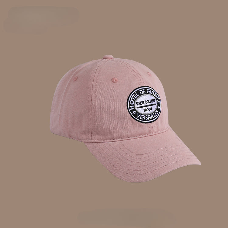 流行帽子|帽子女字母刺繡百搭棒球帽韓版遮陽學生情侶鴨舌帽戶外休閒防曬帽「C2702QC」25.08-1