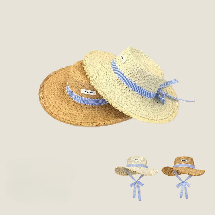 流行帽子|法式優雅韓系甜美大檐帽子女夏季海邊度假沙灘遮陽草帽潮防曬帽子「C5284」25.06-1
