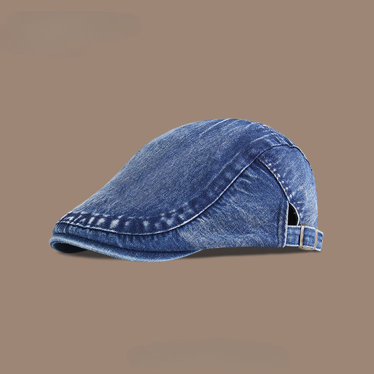 流行帽子|日系牛仔前進帽子男潮牌時尚街頭畫家帽英倫風文藝復古報童帽子女「C4108」25.08-3