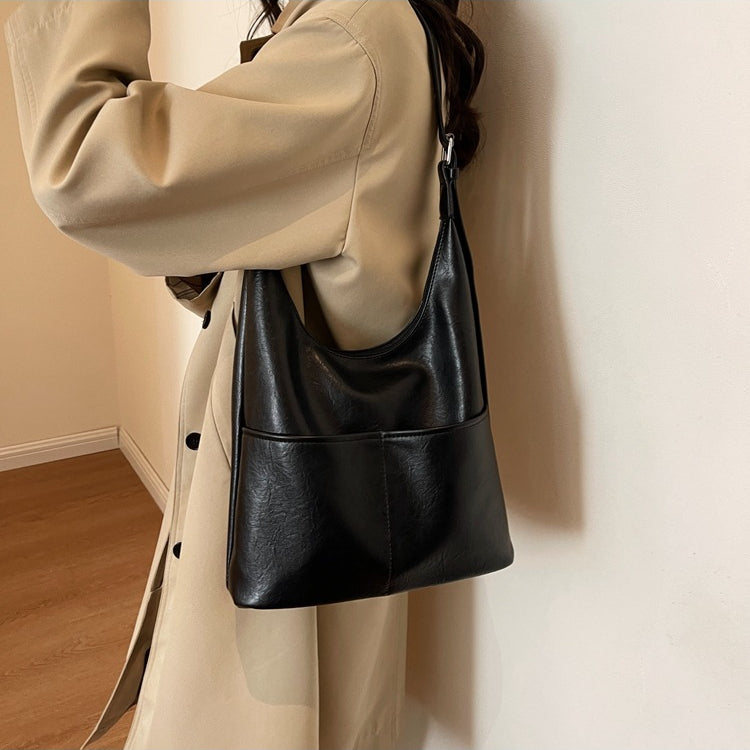 日韓流行|托特包包女2025新款高級感通勤腋下包女士大容量單肩子母包斜挎包「9545#」25.03-1