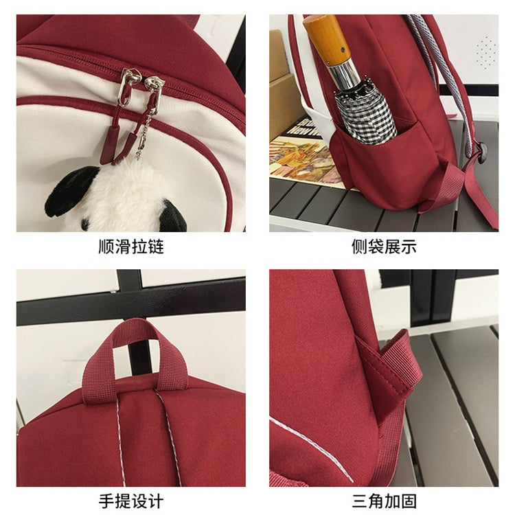 致青春 | 書包女高中大學生美式復古大容量背包韓版潮流初中學生雙肩包「830-127」24.10-2
