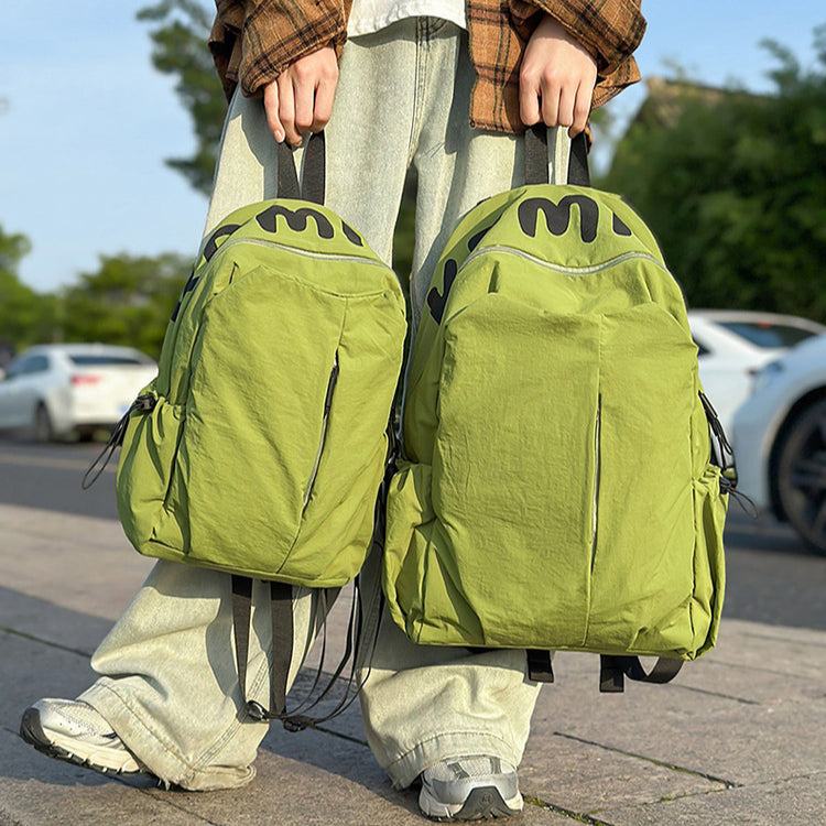 致青春|簡約百搭雙肩包輕便休閒旅行大容量戶外背包初高中生學生書包「125-130」25.07-5