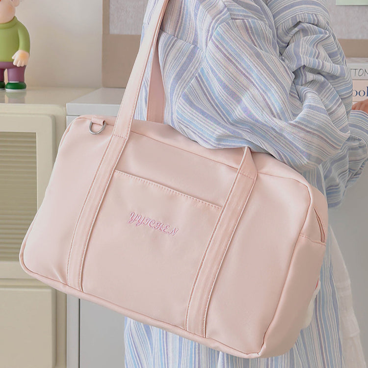 致青春|可愛痛包日系少女通勤百搭手提包大容量單肩包學院風透明包「654-23」24.10-2