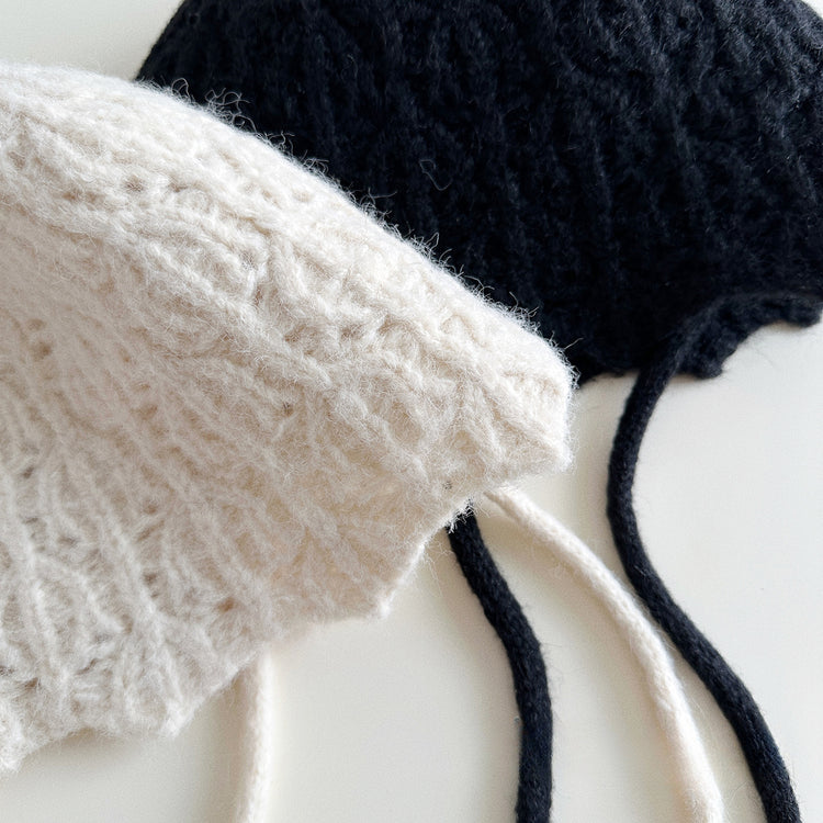 流行帽子|花邊針織漁夫帽女秋冬新款顯臉小韓版可愛小清新防風護耳保暖帽子「PM2712」24.10-1