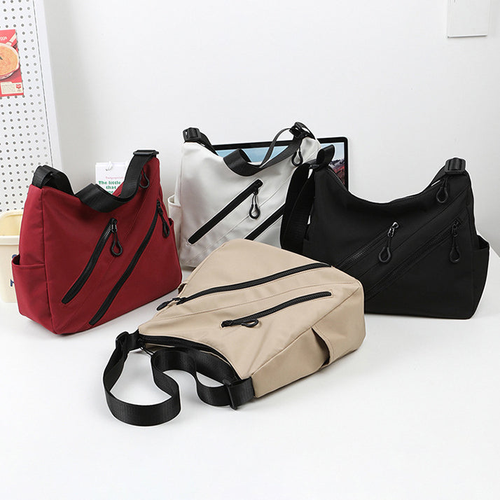 致青春|休閒托特包跨境大容量簡約純色斜背包輕便百搭質感多隔層單肩包「914-119」25.02-3