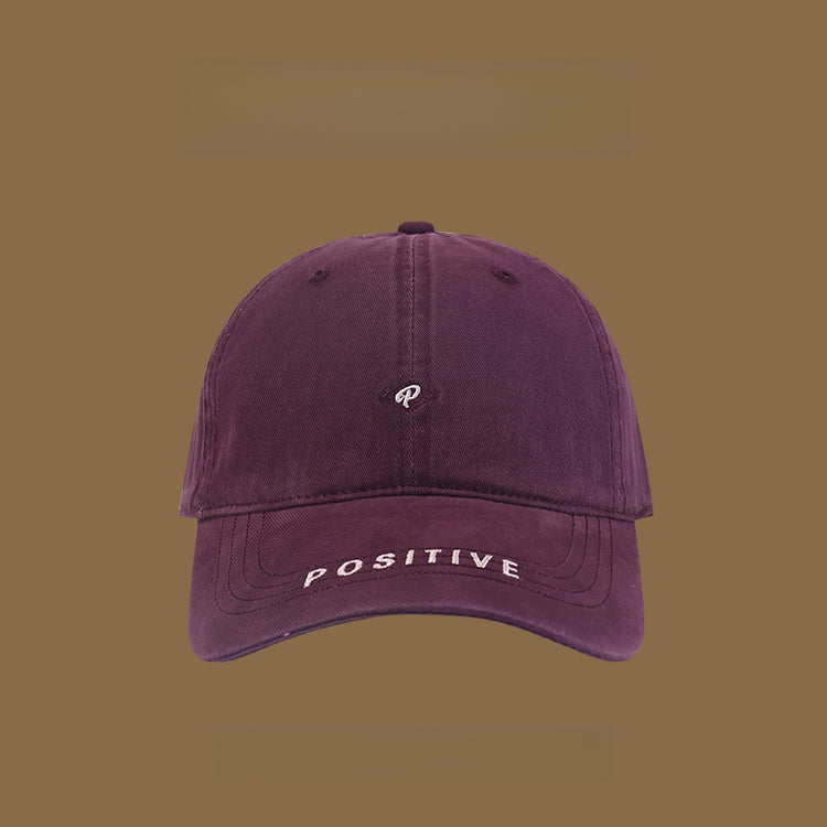 流行帽子|早春鴨舌帽女韓版百搭情侶鴨舌帽顯臉小簡約刺繡字母軟頂遮陽帽「C4908」25.01-2