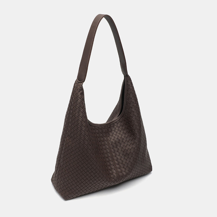 日韓流行|韓國小眾設計慵懶風通勤大容量托特包百搭高級質感黑色氣質單肩包「9631#」25.07-5