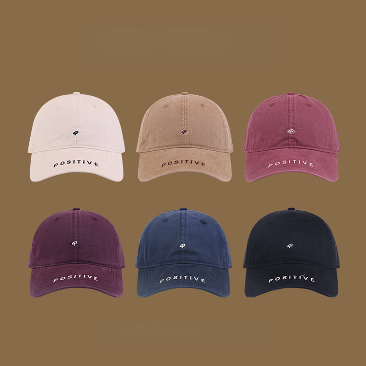 流行帽子|早春鴨舌帽女韓版百搭情侶鴨舌帽顯臉小簡約刺繡字母軟頂遮陽帽「C4908」25.01-2