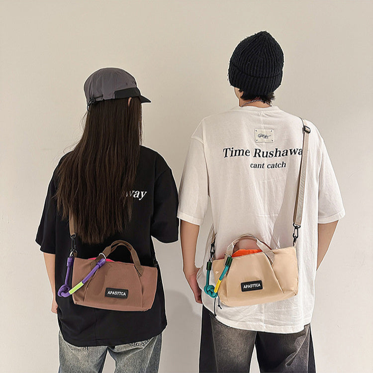 致青春|情侶運動斜挎包簡約休閒男女手提戶外輕便棒球包時尚單肩包批發「294-118」25.08-3