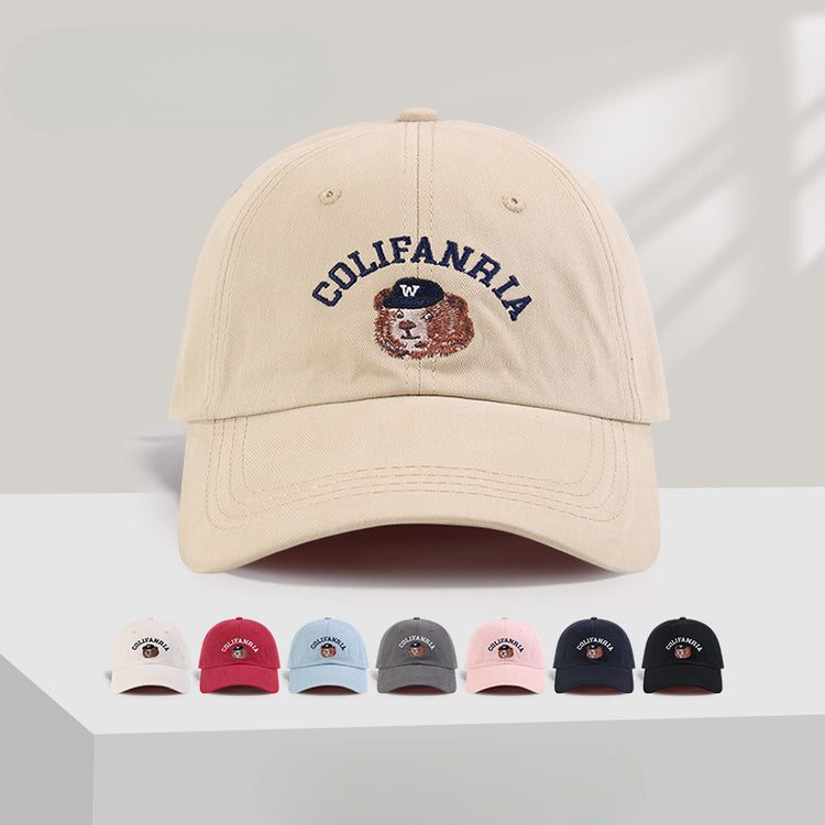 流行帽子|美式刺繡顯臉小小眾帽子女字母鴨舌帽百搭棒球帽情侶防曬遮陽帽男「C5261」25.05-2