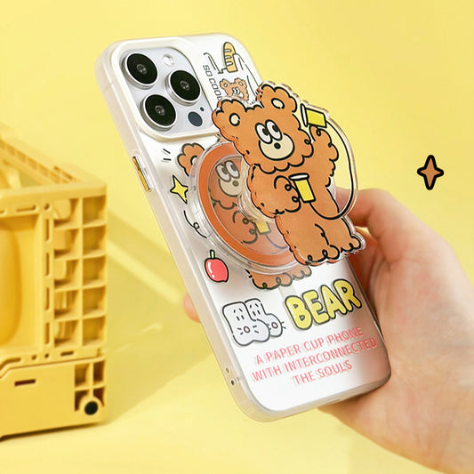 手機殼|蘋果16手機殼適用15Promax磁吸磨砂鐳射12支架iPhone14/13Pro「WMWM0075」25.01-2