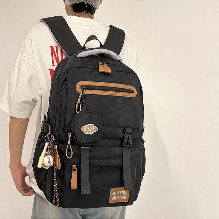 致青春|書包男大學生日系休閒旅行雙肩包輕便百搭大容量初高中生電腦背包「9050-138」25.09-4