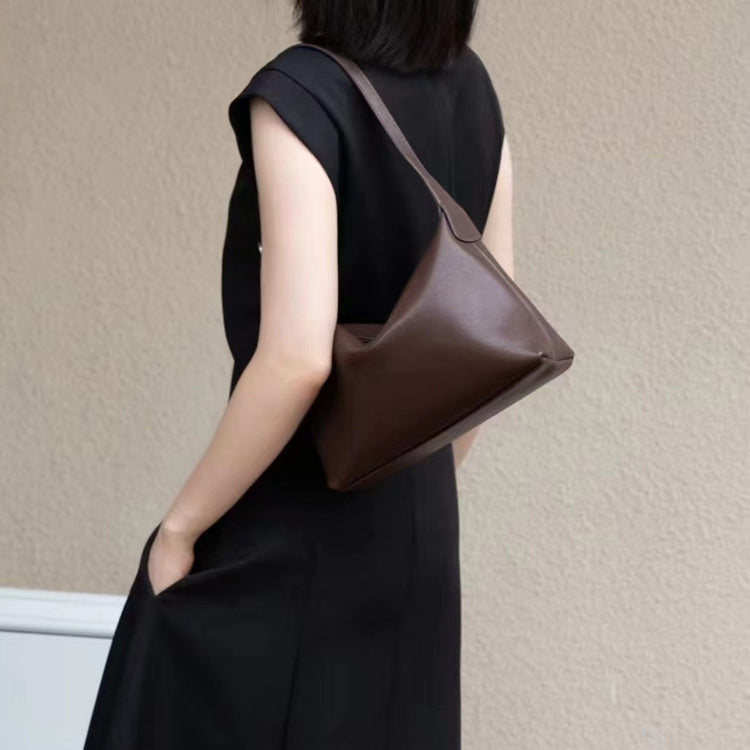 質感真皮|植鞣牛皮復古通勤包大容量托特包女2024新款百搭高級感單肩斜挎包「83062#」24.06-2