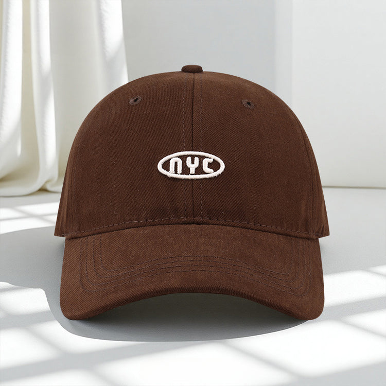 流行帽子|時尚字母刺繡帽子男女四季百搭休閒棒球帽戶外顯臉小遮陽鴨舌帽子「C3635」25.07-4