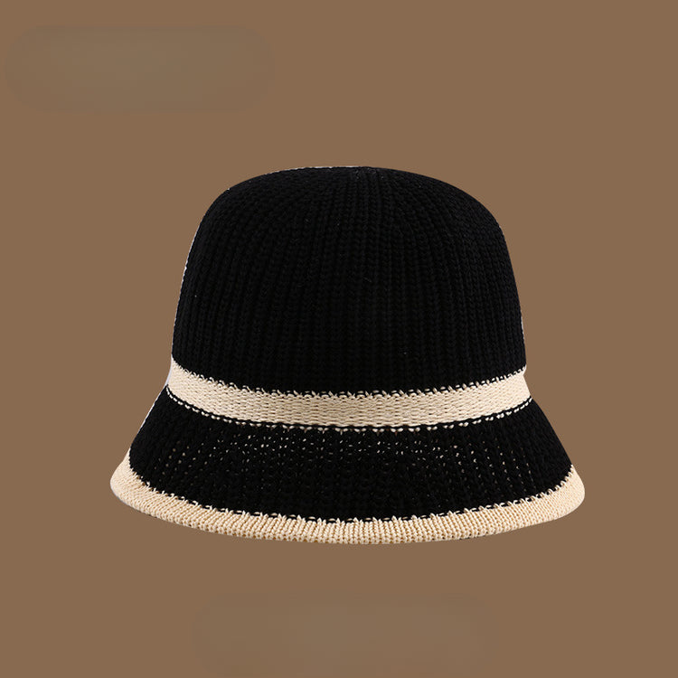 流行帽子|夏季新款鏤空透氣帽子女編織草帽遮陽沙灘水桶帽海邊太陽帽子批發「C5038」25.05-2