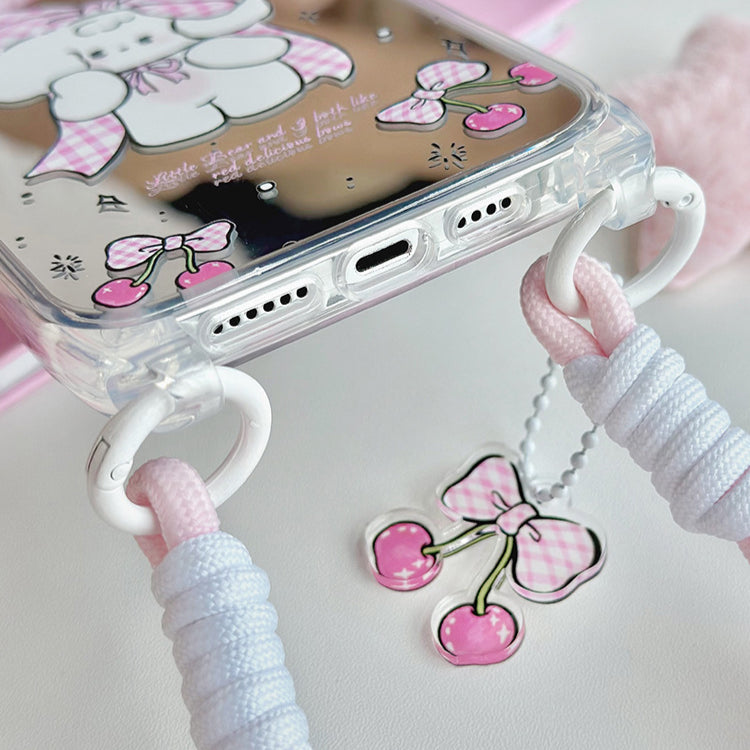 手機殼|iPhone15promax適用蘋果13手機殼掛繩鏡面殼14promax12「LR0850」24.07