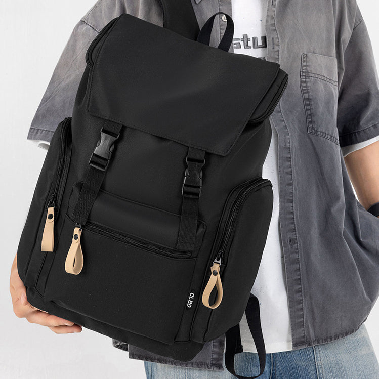 致青春|雙肩包男簡約休閒出行潮流通勤背包大容量運動戶外登山包「9760-133」25.08-4