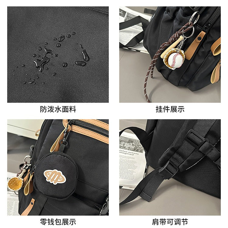 致青春|書包男大學生日系休閒旅行雙肩包輕便百搭大容量初高中生電腦背包「9050-138」25.09-4