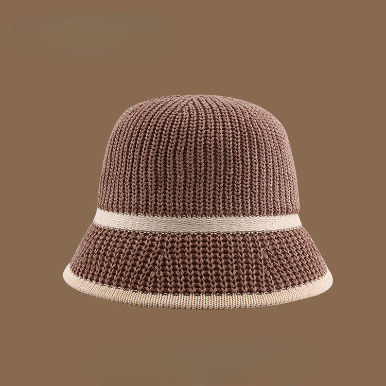 流行帽子|夏季新款鏤空透氣帽子女編織草帽遮陽沙灘水桶帽海邊太陽帽子批發「C5038」25.05-2