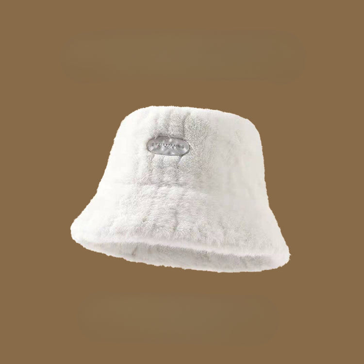 流行帽子|加絨百搭毛絨漁夫帽女秋冬保暖防寒盆帽學院風顯臉小加厚毛絨帽子「C4861」24.12-1