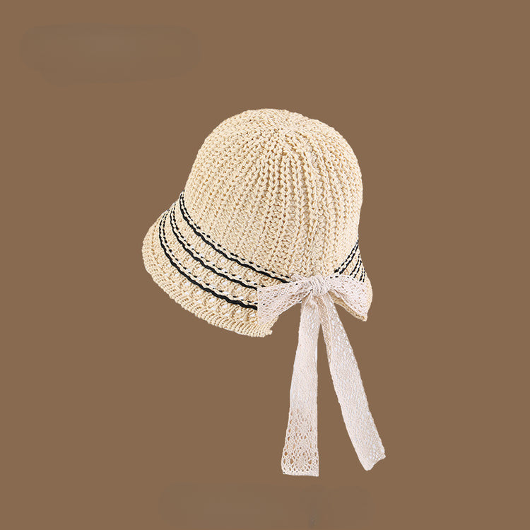 流行帽子|夏季新款鏤空透氣帽子女編織草帽遮陽沙灘水桶帽海邊太陽帽子批發「C5038」25.05-2