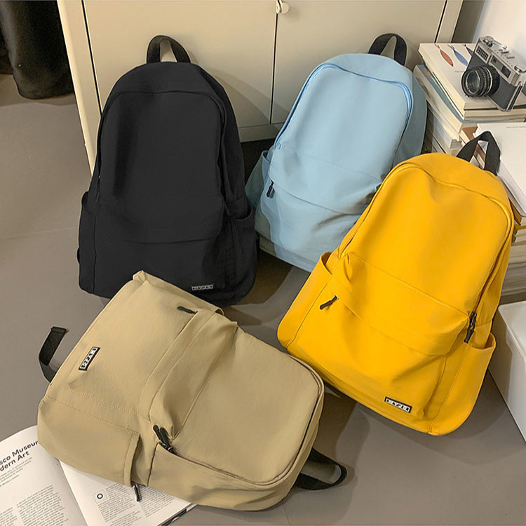 致青春|韓版ins大容量校園簡約時尚純色書包女大學生國中高中生雙肩背包「6062-128」25.07-4