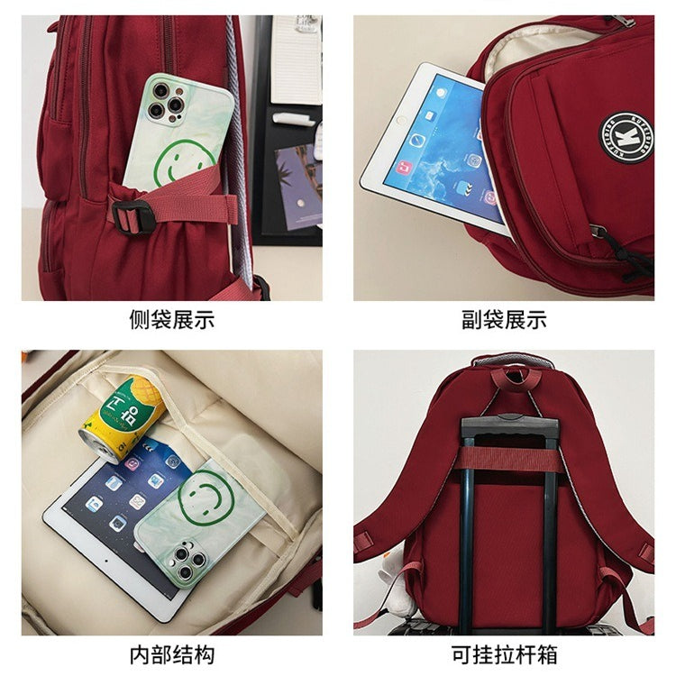 致青春|潮流雙肩包男大容量休閒旅行背包質感百搭初高中生大學生書包「9020-135」25.09-5