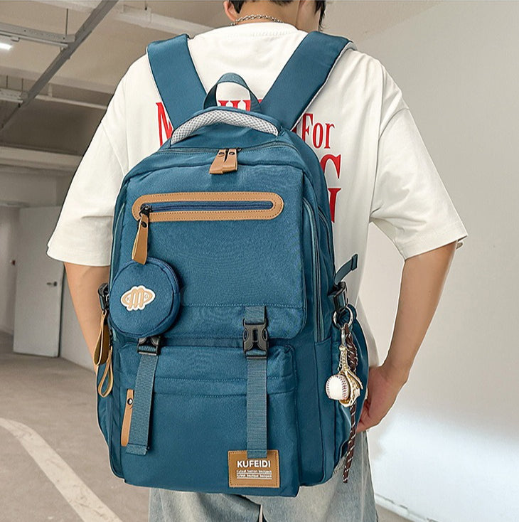 致青春|書包男大學生日系休閒旅行雙肩包輕便百搭大容量初高中生電腦背包「9050-138」25.09-4