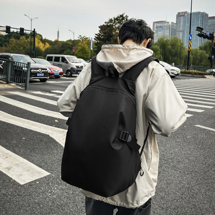 致青春|雙肩包男士大容量時尚潮流百搭背包原創潮牌純色國高中大學生書包「796-136」25.04-1