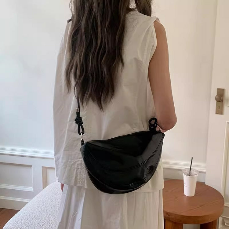 日韓流行|月牙牛角腋下包包女韓國2024新款夏天獨特百搭ins小眾單肩斜挎包「9444#」24.07-5