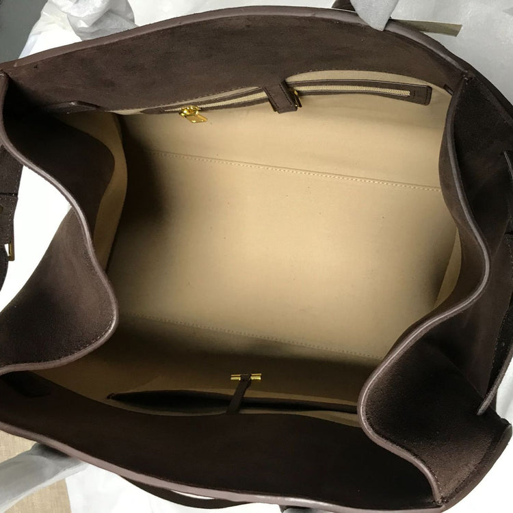 質感真皮|磨砂皮包款2024年秋季新款大容量托特包真皮百搭通勤單肩手提包女「3603-1」24.10-1