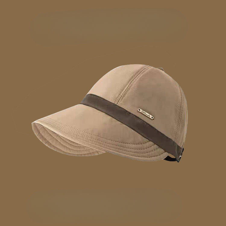 流行帽子|夏露思同款遮陽漁夫帽子女可掛口罩顯臉小出行鴨舌帽速乾馬術帽「C5014」25.02-3