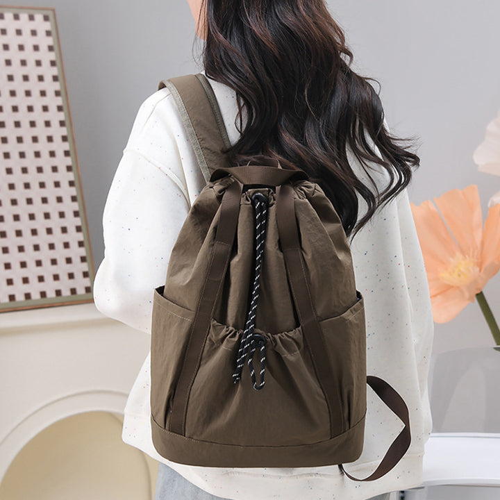 致青春|新款抽繩雙肩包騎行背包大學生羽毛球包大容量運動休閒旅行包「2025-4-125」25.07-4