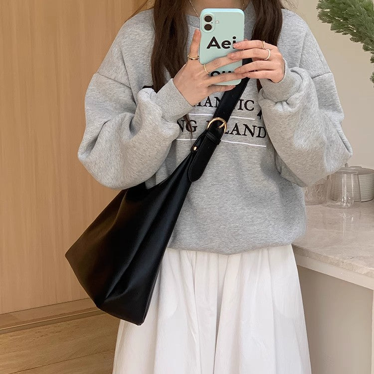 日韓流行 | 托特包包女2025新款大容量時尚質感單肩腋下包休閒百搭通勤斜挎包「9565#」25.04-2